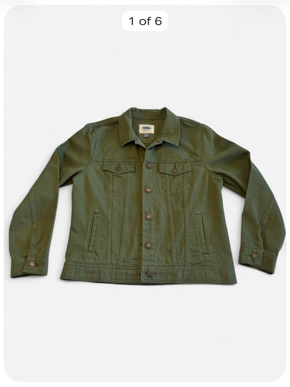 Old Navy Women’s Olive Green Denim Jacket Size Large